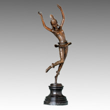 Tänzer-Statue Glückliche Dame Bronze-Skulptur, G. Schmidt-Kassel TPE-397